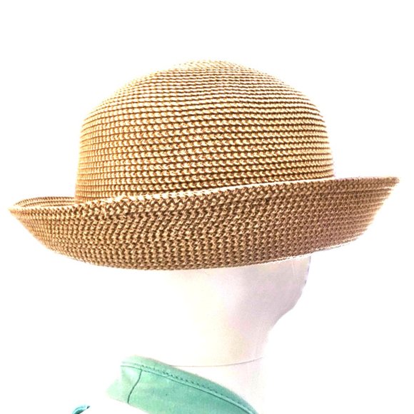 Stylish woven soft bowler/bucket Hat- Color: Tan - Picture 3 of 3